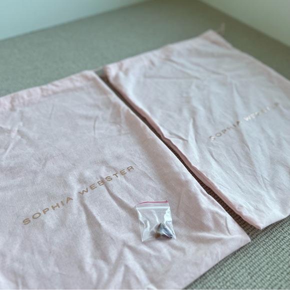 Sophia Webster Evangeline Sandal in White + Rose Gold 110mm, Size 35 EU/IT - Picture 6 of 6